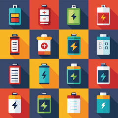 Vector icons for business, web, and mobile applications, including symbols for office, internet, money, and media