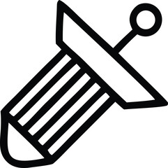 A stylized hand drawn black and white illustration of a rocket ship with fins and a small circular antenna