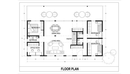 Modern House Home Villa Floor Plan 