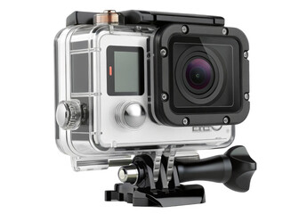 Action Camera isolated on a transparent background.