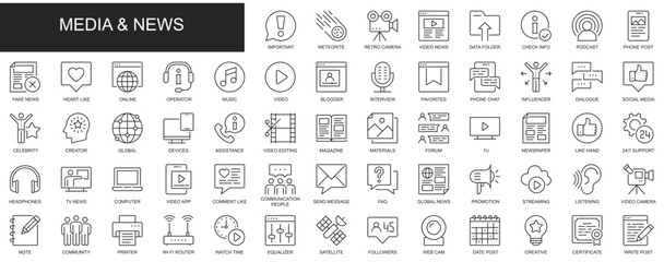 Customer Service Black Icon collection most use on social Media