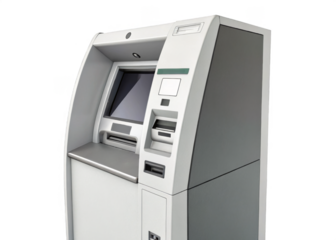 ATM machine isolated on a transparent background.