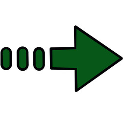 gradient vector arrow icon on white background