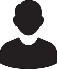 Client profile icon icons icon in silhouette white background.