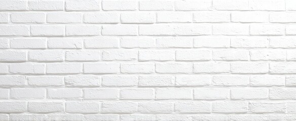 Obraz premium The Minimalist White Brick Wall Creating a Clean and Modern Aesthetic