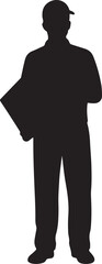 silhouette of a man.