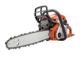 Chainsaw isolated on a transparent background.