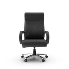 Obraz premium Black Office Chair Isolated on Transparent Background