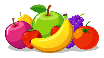 apple and pear vector