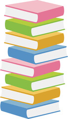 Stacked Books Illustration / 쌓인 책 일러스트