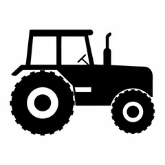 Tractor Silhouette Vector &ndash; Farming Vehicle Icon for Agriculture and Rural Design