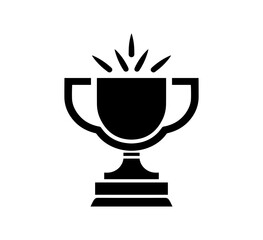 Striking graphic featuring a winner's trophy, ideal for awards and achievements, symbolizing success, recognition and victory.