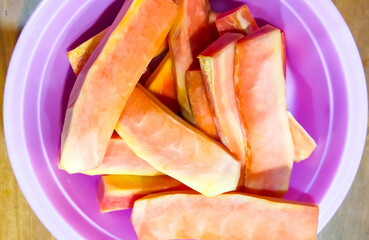 half of papaya fruit