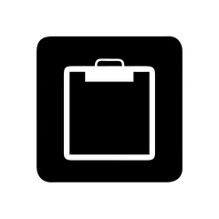Obraz premium Simple vector clipboard icon. Flat graphic symbol for business, documentation, and tasks.