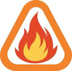 fire danger sign logo work gas dangerous