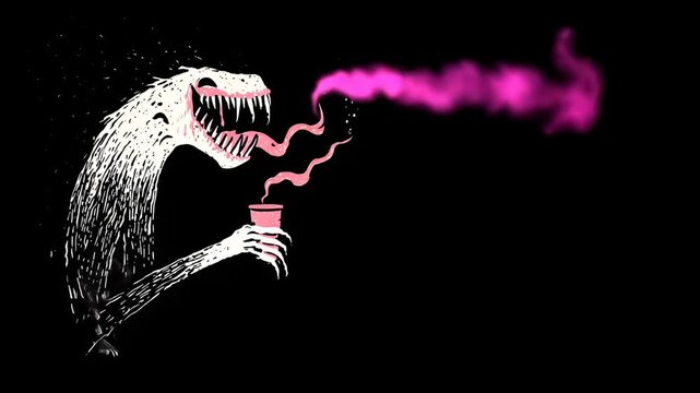 Funny Cartoon Ghost Illustration for Halloween Retro Art