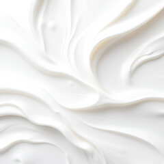 Obraz premium Abstract background of white creamy texture, smooth and flowing, perfect for beauty, skincare, or cosmetics product promotion.