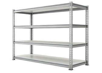 metal shelves isolated on a transparent background.
