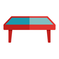 wooden table isolated on white