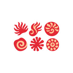 Different coral candy set  