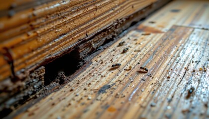 persistent moisture on wooden floors attracts termites and insects which bore into wood causing structural damage and costly repairs over time