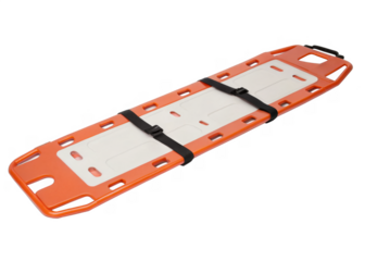 Spine board isolated on a transparent background.	