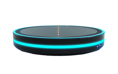 Smart Hub with Illuminated Interface on white background