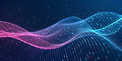 Abstract Data Visualization of Digital Waves Background
