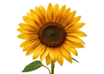 Obraz premium Sunflower isolated on a transparent background.