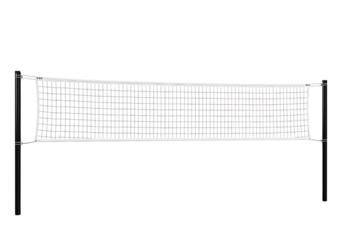Volleyball net for sports and recreation isolated on transparent background