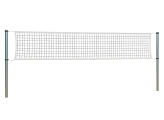 Volleyball net for sports and recreation isolated on transparent background