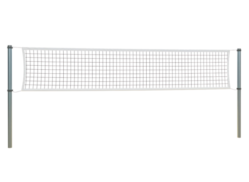 Volleyball net for sports and recreation isolated on transparent background