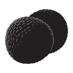 Lychee in silhouette image white backgrpound.