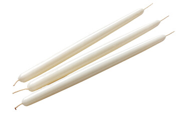 Three long, off-white, sausage-shaped objects