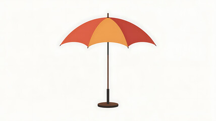 Obraz premium Red and orange umbrella, providing shade and protection. 
