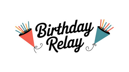 Fototapeta premium Birthday Relay, festive celebration. 