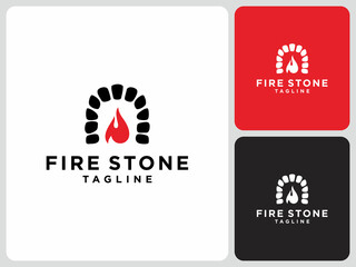 fire roast logo vector