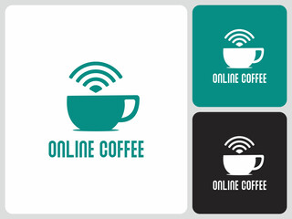 vector logo online coffee