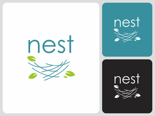 vector logo nest