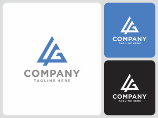 LG triangle initials logo vector
