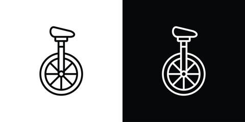 Unicycle icon graphic, editable stroke. Suitable for website design, logo, app, template, and ui ux.