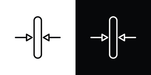 Thickness icon graphic, editable stroke. Suitable for website design, logo, app, template, and ui ux.