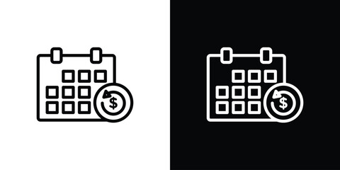 Subscription icon graphic, editable stroke. Suitable for website design, logo, app, template, and ui ux.