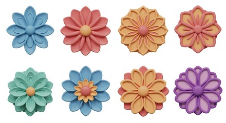 Pastel decorative flowers