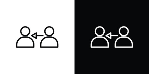 Refer icon graphic, editable stroke. Suitable for website design, logo, app, template, and ui ux.