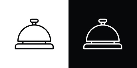 Reception bell icon graphic, editable stroke. Suitable for website design, logo, app, template, and ui ux.