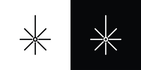 Fototapeta premium Laser icon graphic, editable stroke. Suitable for website design, logo, app, template, and ui ux.