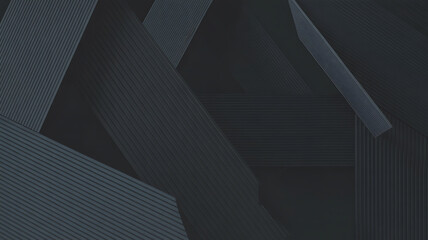 Obraz premium Dark, abstract shapes, layered in gray and black. 