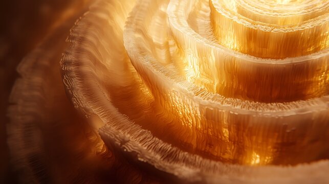Abstract, layered,  glowing  floral  design