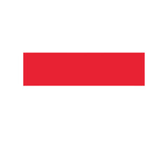 A solid red rectangle on a white background, centered horizontally, creating a simple, minimalist graphic element.